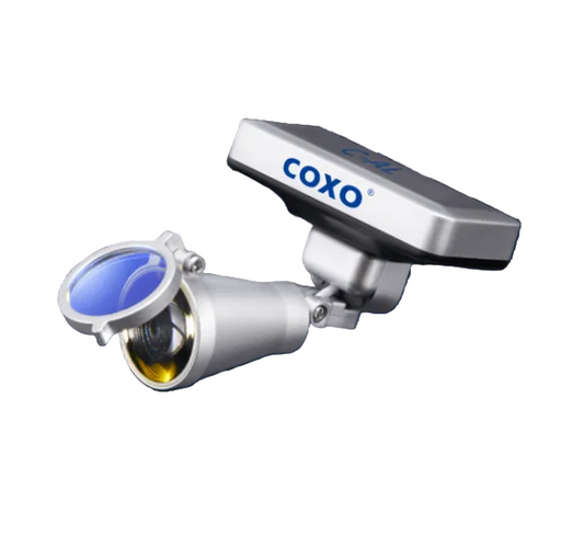 COXO C-AL LED-Kopfleuchte für dentale Lupenbrillen mit einstellbarer Beleuchtung für präzises Arbeiten in der Zahnarztpraxis