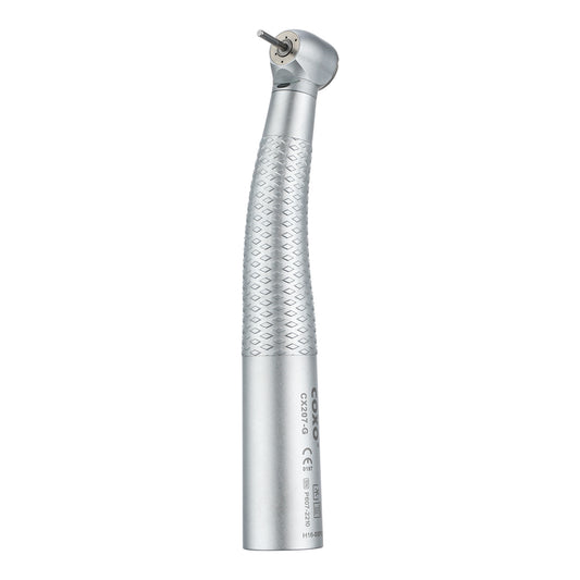 Seitenansicht der COXO H16-SSPQ Dentalturbine mit Standard Head passend für Sirona R/F Kupplungen.